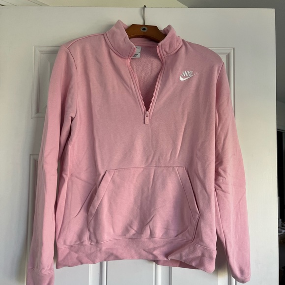 Nike Women's Pink Half-Zip Sweatshirt - Picture 1 of 3
